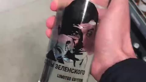"Tears of Zelensky" vodka in a Moscow supermarket.