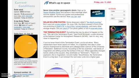 JUNE 11TH, 2021 SDO DOWN SOLAR CYCLE ?, "DEATH STAR ECLIPSE", DARK MATTER IS BS, COVID DAMAGES BRAIN
