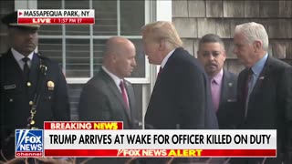 HUGE: Donald Trump Arrives At The Wake Of Killed NYPD Officer