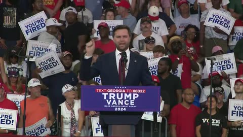 JD Vance addresses Kamala Harris, 'weird' Democrats at Atlanta Trump rally