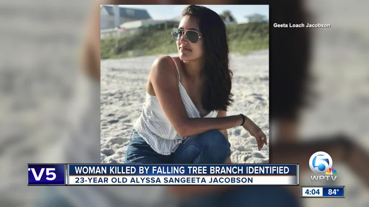 Woman killed by falling tree branch in Boca Raton ID'd