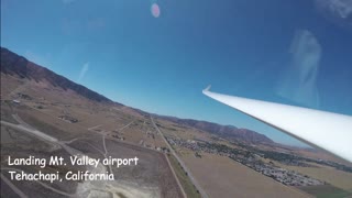 Glider ASW-24, 90 degree crosswind landing
