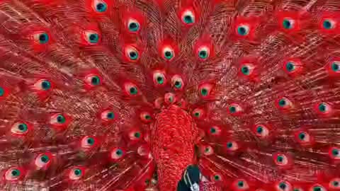 Mesmerizing Peacock Display: Nature's Stunning Beauty Unveiled