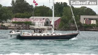 RITA JAMES Sailboat Light Cruise Under Bluewater Bridges In Sarnia