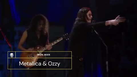 Metallica and Ozzy playing Iron Man