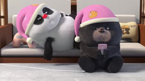 Lazy at home, have a nice weekend!#panda funny anime