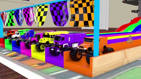 Street Vehicles Garage Street Vehicles Jumping track Game Animated Car Parking Videos