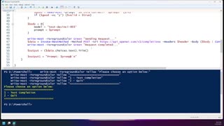 How to use PowerShell to Interact with the OpenAI API and ChatGPT. (Part 1)