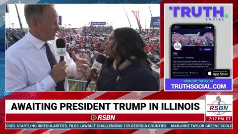 Peggy Hubbard Joins RSBN For Interview at Save America Rally In Mendon, IL 6/25/22