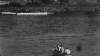 Auto Boat Race On The Hudson (1904 Original Black & White Film)
