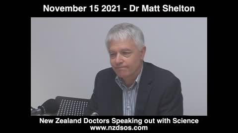 New Zealand doctor Dr. Matt Shelton speaking out!
