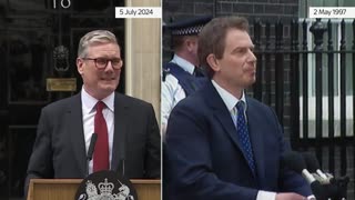 1997 to 2024_ Blair and Starmer's first speech compared Sky News