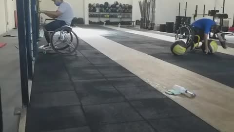 Falling at the crossfit for wheelchair users
