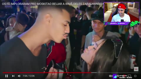 NOBRU REAGINDO AO VÍDEO DO MOSKITÃO: OS FÃ IMPLORARAM PRO MOSKITAO BEIJAR A IRMÃ DELES