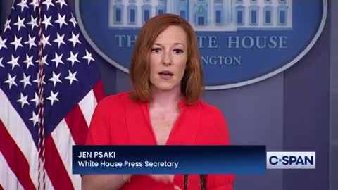 Press Sec. Psaki Swats Fly Sitting on Her Head