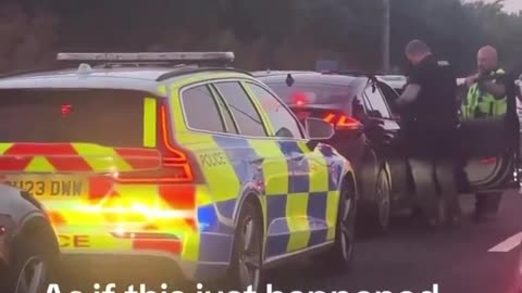 A1 Hatfield Traffic Jam caused by Police on purpose to stop a car that had a