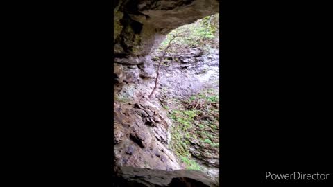 Exploring a cave in Arkansas