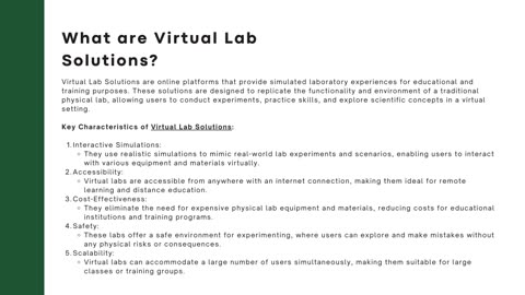 Virtual Lab Solutions: Enhancing STEM Education through Interactive Learning