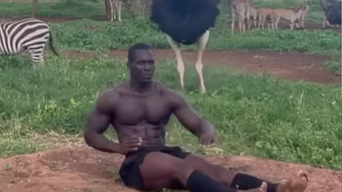 😳WHO ELSE IS WATCHING THE OSTRICH _😂AFRICA GYMS OR GREEN SCREEN 😳