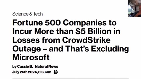 Crowd Strike - Over 5 Billion Dollars in Losses - Back Up Option Gone - To Powerful -7-26-24