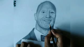 The Rock (Dwayne Johnson) Amazing Pencil Drawing...