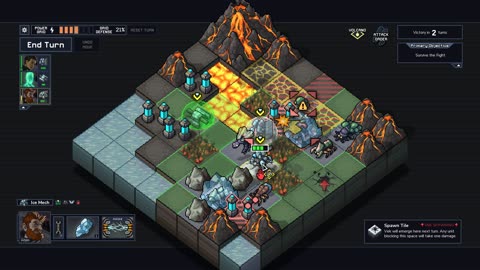 Into The Breach final level, Volcanic Hive on Hard with Frozen Titans Squad