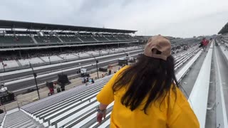 May 26, 2024 - Noon : Yellow Shirts Attempt to Clear Indy 500 Stands as Storm Approaches