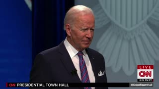 Biden is asked what he will do to keep up to China militarily, and can he vow to protect Taiwan