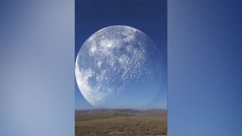 Moon closest view from earth while traversing from Russia to Canada