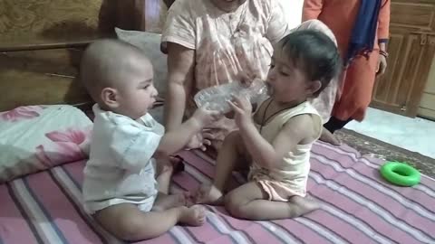 Pamper Wale Baba fight with Sister Aditi | Funny Cute Baby video
