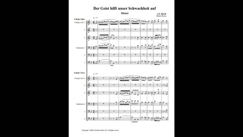 J.S. Bach – Motet: “Der Geist hilft unser Schwachheit auf” - Double Brass Choir