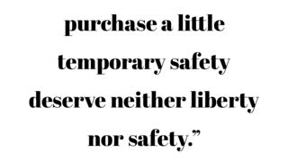 Those who would give up essential liberty...