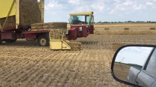 Straw Baling with a 1970’s New Holland Stacker