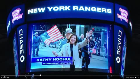 NY Ranger Fans BOO Kathy Hochul off the ice!