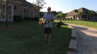 Happy guy with his new Poulan Pro