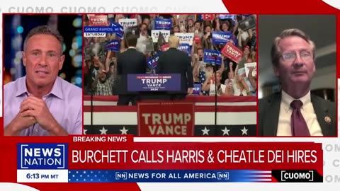 Burchett doubles down on Harris being a 'DEI hire' | Cuomo| U.S. NEWS ✅