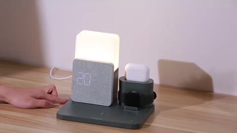 3-in-1 Wireless Charger Fast Charging Station Night Light