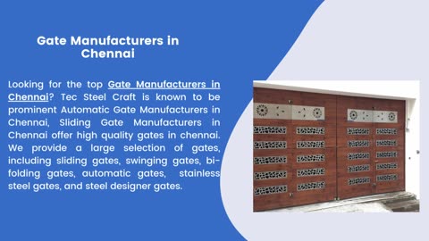 Best Gate Manufacturers in Chennai - Benefits of Sliding Gates