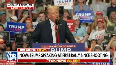 Trump speaks at first rally since assassination attempt