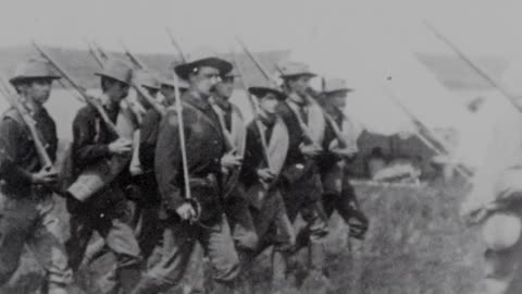 71st Regiment, Camp Wyckoff (1898 Original Black & White Film)