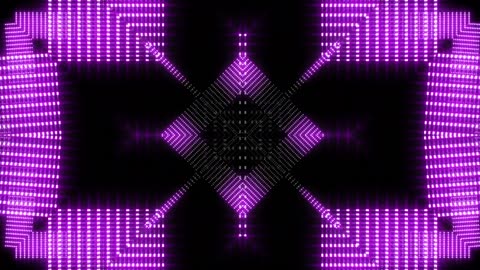 Screen with a purple light sequence in a prism