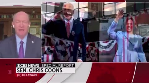 Dem Chris Coons is crying on live television because his hero Biden won’t be running