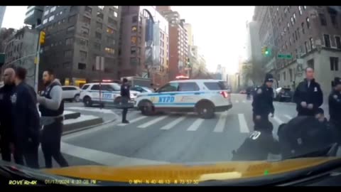 Officer struck by a vehicle in Manhattan