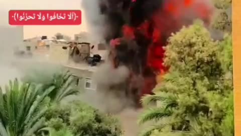 The moment a house was targeted in the city of Deir al-Balah