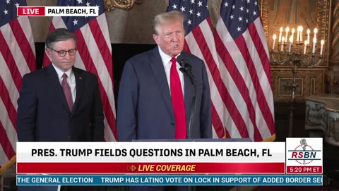 FULL SPEECH: President Trump and Speaker Johnson Give Joint Remarks in Palm Beach, FL - 4/12/24