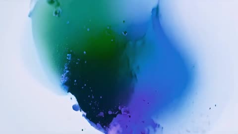 Ink Art in Water & Space 4K Brush Splatter Paint 3D Video Background for Relaxation