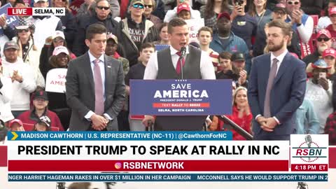 Rep. Madison Cawthorn (R-NC) Full Speech at President Trump Rally in Selma, NC 4/9/22