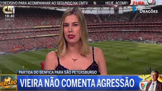 Vieira afasta microfone de jornalista quando questionado sobre assembleia