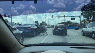 Women Brawl in Traffic