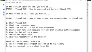 IPGraySpace: Visual SVN - How to create user and repositories in Visual SVN